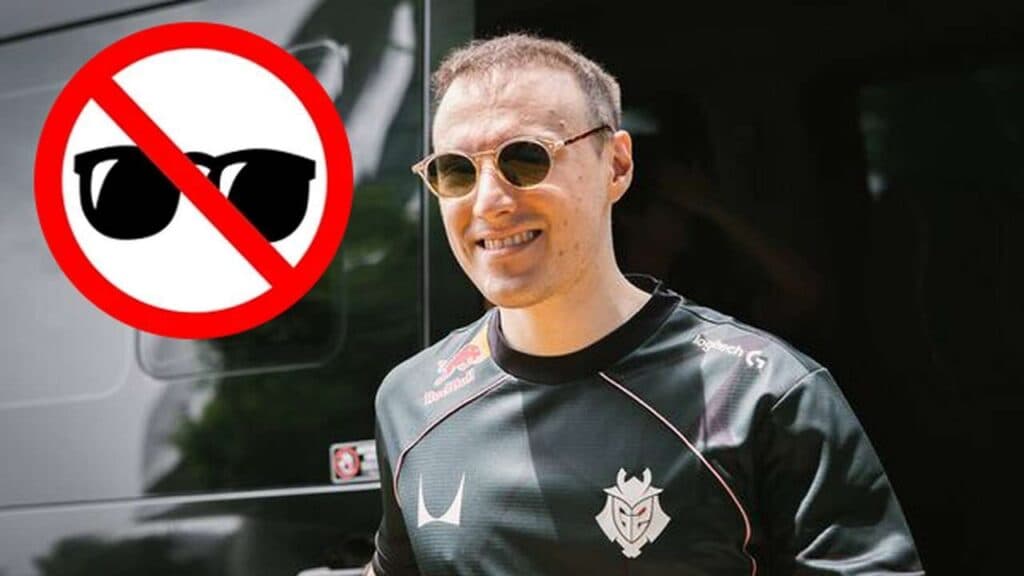 Luka Perković Perkz u G2 dresu uz grafiku zabrane sunčanih naočala