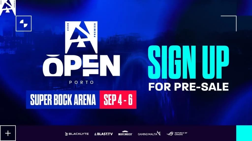 Službena grafika turnira BLAST Premier Open Porto 2026