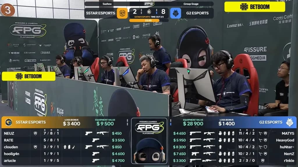 G2 protiv 5stara u službenom prijenosu FISSURE Playgrounda 3