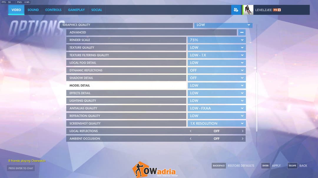 max fps overwatch