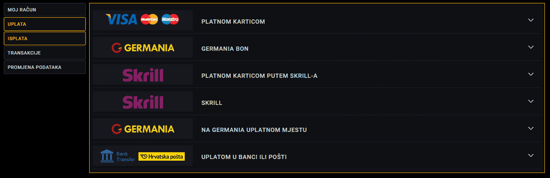 germania uplata esports klađenje