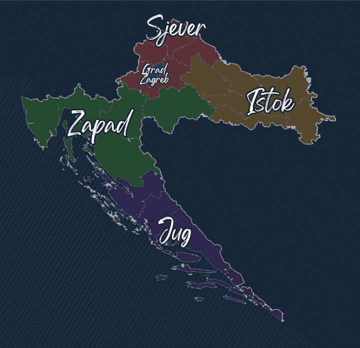 HGL - Karta regija