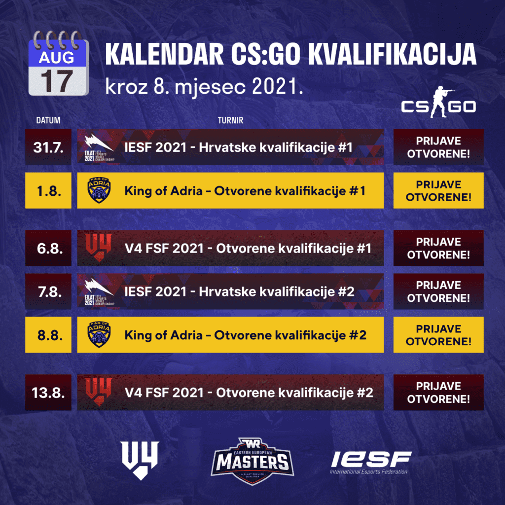 Esport Adria Kalendar