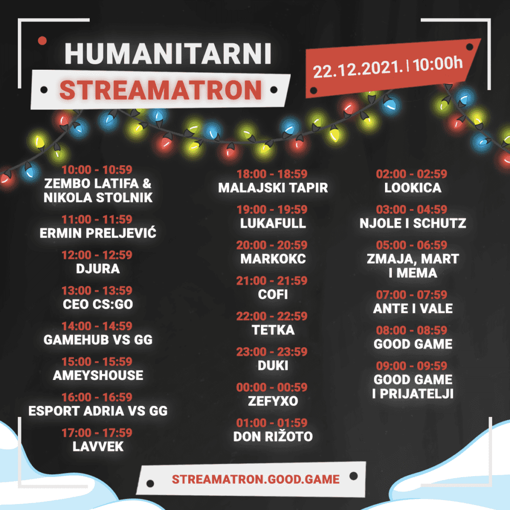 Streamatron Raspored